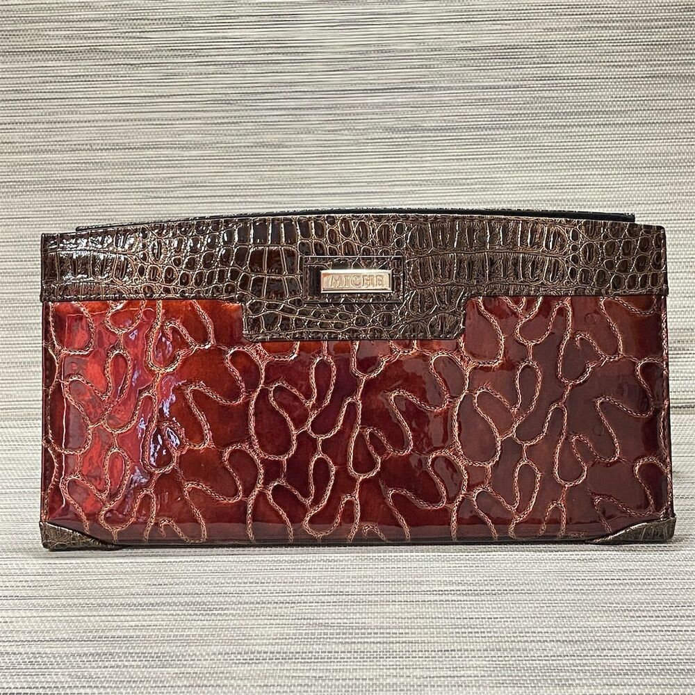 Miche Dani Brown Animal Print Shoulder Bag Shell Croc Texture